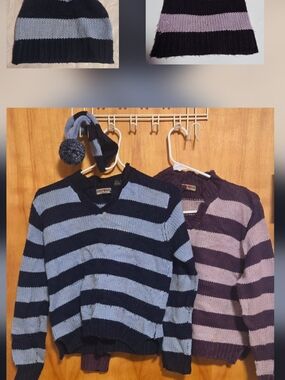 BUNDLE UNISEX 2 SWEATERS WITH HATS 14Y
